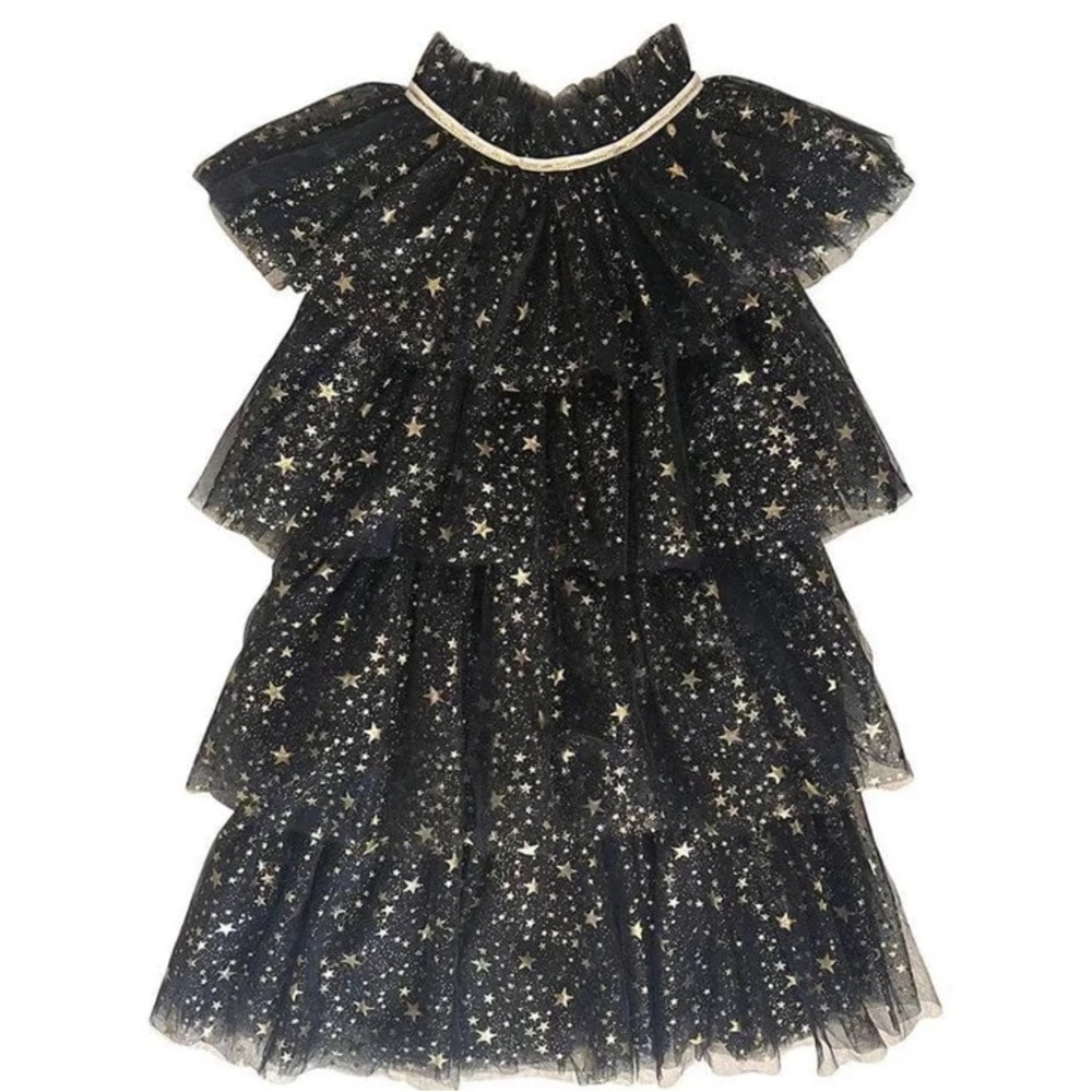 Lola + The Boys Black Starry Dress